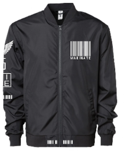 Classic Marinate Bar-Code Bomber Jacket