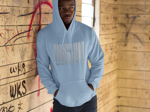 Classic Uni-Sex Marinate *Pastels* Metal Logo Bar Code Hoodie