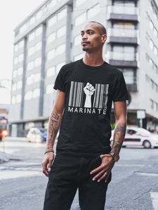 Revolution Uni-Sex Marinate  Black Bar Code T Shirt